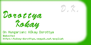 dorottya kokay business card