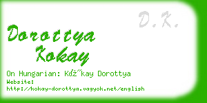 dorottya kokay business card